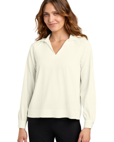 Mercer+Mettle Women’s Long Sleeve Buttery Soft Popover Blouse MM2019