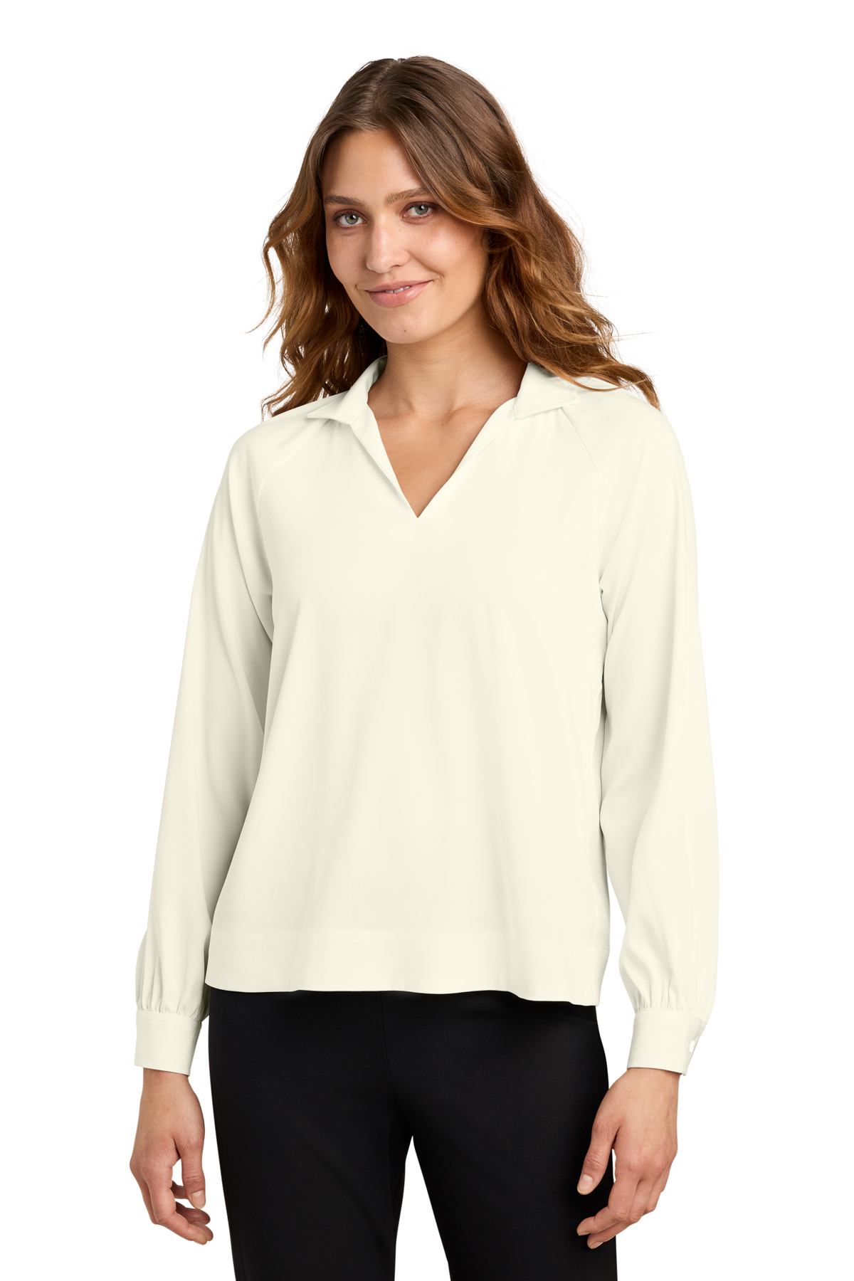 Mercer+Mettle Women’s Long Sleeve Buttery Soft Popover Blouse MM2019