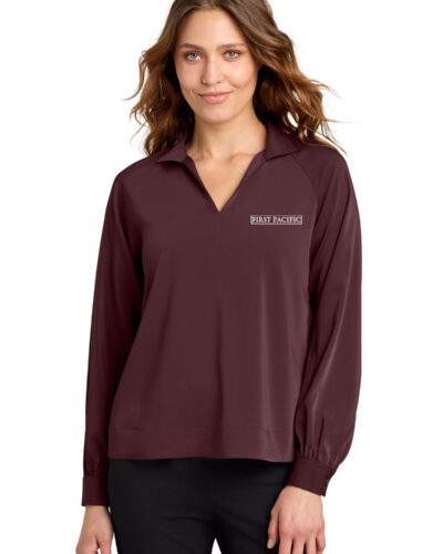 Mercer+Mettle Women’s Long Sleeve Buttery Soft Popover Blouse MM2019
