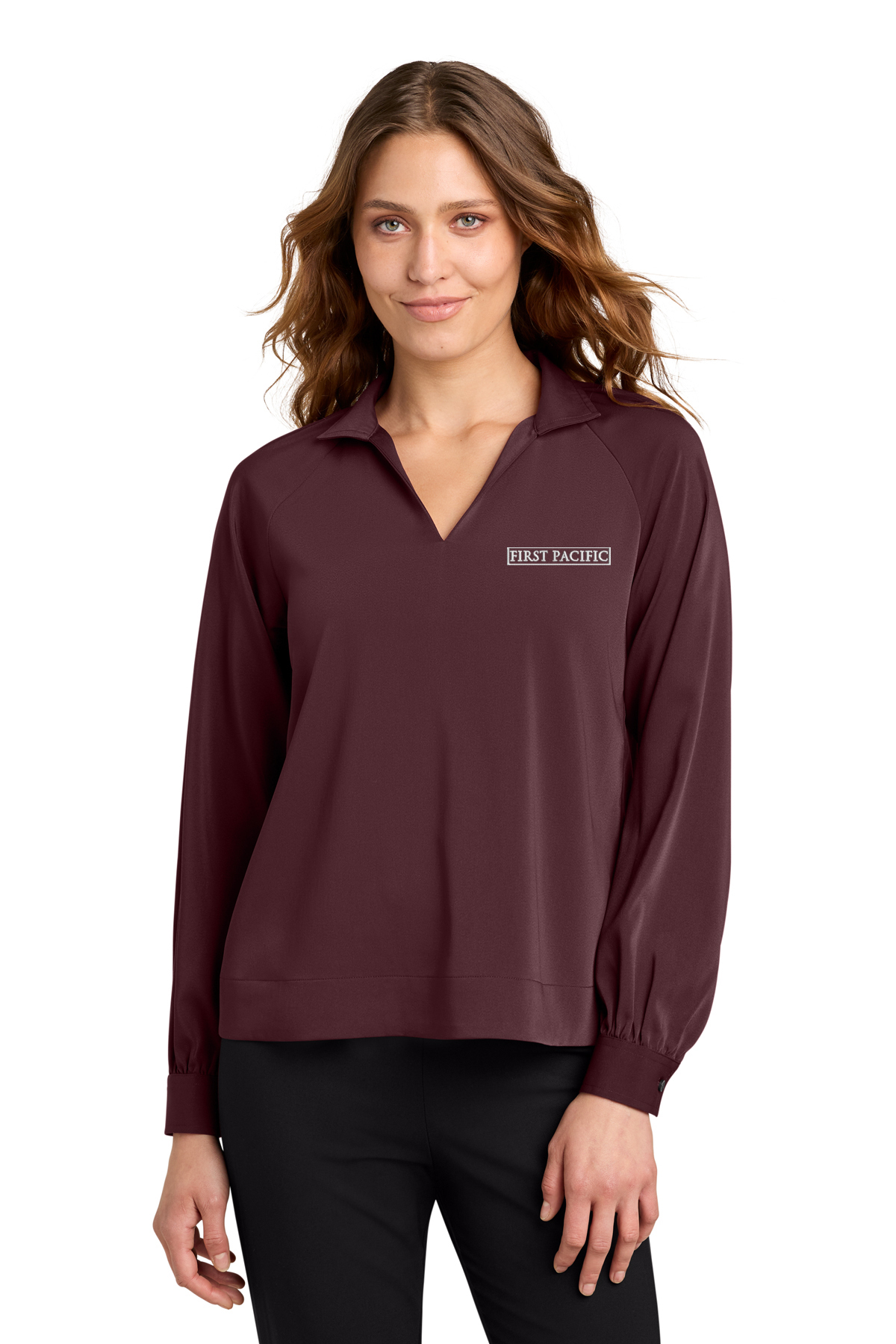 Mercer+Mettle Women’s Long Sleeve Buttery Soft Popover Blouse MM2019